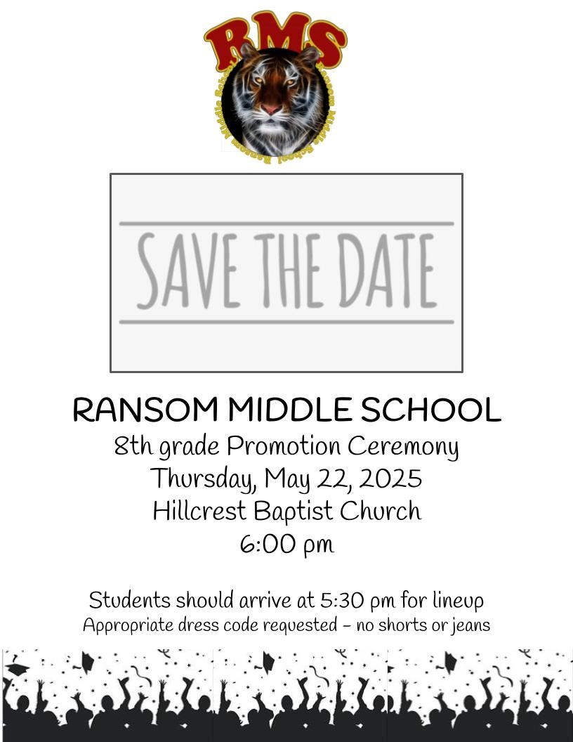 8th Grade promotion May 22nd